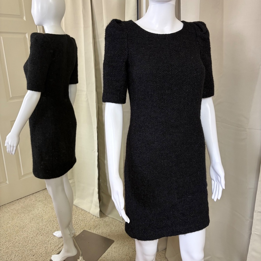 Paul Smith Black Label Italian Cloth Mohair Alpaca Shimmer Dress Black Size 40